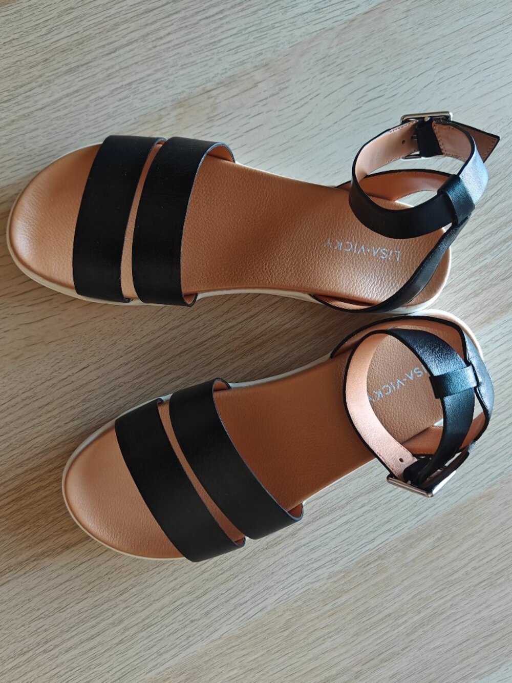 LISA VICKY SPIRIT PLATFORM ANKLE STRAP SANDAL (7M) - Picture 1 of 9
